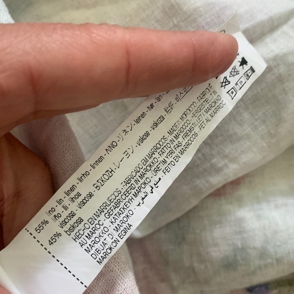 Bloggers favorite Zara tropical parrot dress women’s size Small  belted buttons - Picture 5 of 16